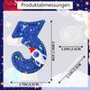 Fesnova Space Birthday Candle Number 3 view 2