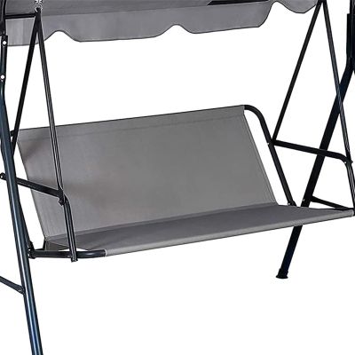 Replacement Swing Seat Cover, 600D Oxford Fabric, for 2/3-Seater Hollywood Swing, Waterproof, Gray, 144 × 45 × 55 cm