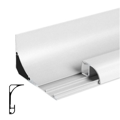 4 m LED Aluminum Light Profile with Decorative Trim for Ceiling and Wall Lighting