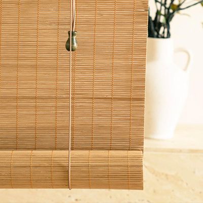 Indoor Bamboo Privacy Roller Shades, Custom Widths 50–180 cm, UV-Resistant