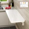 Wall-Mounted Folding Table, Floating Multifunctional Dining and Computer Desk, White, 100 x 30 cm view 1