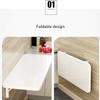 Wall-Mounted Folding Table, Floating Multifunctional Dining and Computer Desk, White, 100 x 30 cm view 3