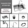 ZQFHSX Stainless Steel Single-Bowl Sink with Drain Basket and Accessories view 2