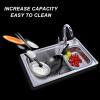 ZQFHSX Stainless Steel Single-Bowl Sink with Drain Basket and Accessories view 4