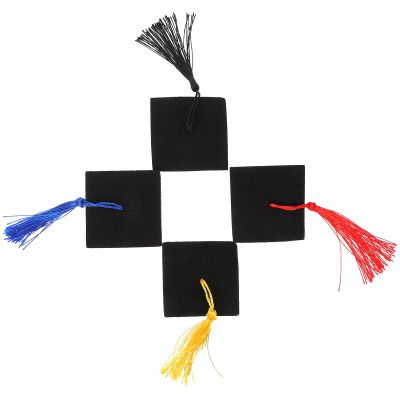 EXAOMBLE Mini Graduation Cap Bottle Stopper Set