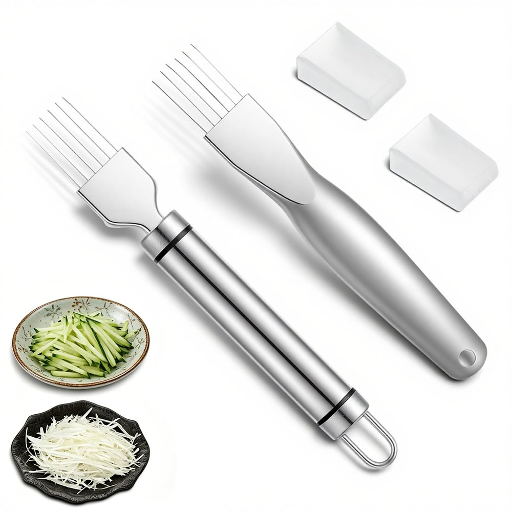 Larrel 2-Piece Stainless Steel Scallion Slicer