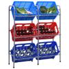 FWIKDUN Non-Slip Storage Rack for 6 Food and Beverage Crates view 1