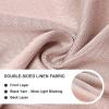YUJOQUP Blackout Linen Curtains with Grommets, 2-Piece Set, Blue, 190 x 180 cm view 3