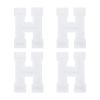 QUARKZMAN 4 Pack Letter H Iron-On Patch White view 1