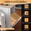 staronce Kitchen Island with Power Outlet, Folding Extendable Countertop, Drawer and Compartments, on Casters, 110 x 40 (70) x 90 cm, White view 4
