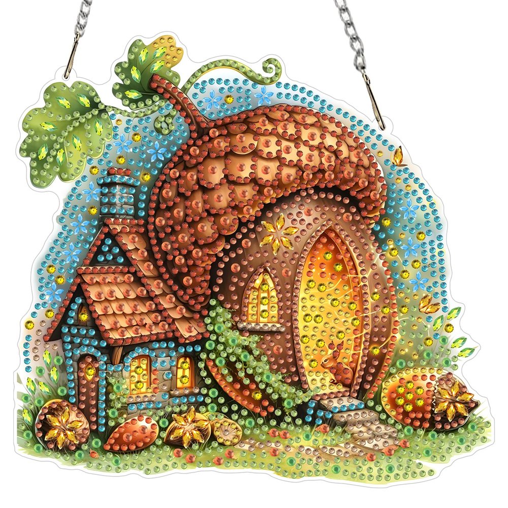 MEIYUDA Diamond Painting Pendant Nut House