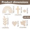 120-Piece Wooden Decoration Set for Baptism view 2