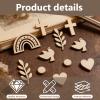 120-Piece Wooden Decoration Set for Baptism view 3