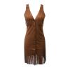 Women's Cowgirl Costume, Sleeveless Fringe Western Dress, Boho Festival Outfit, S–3XL view 4