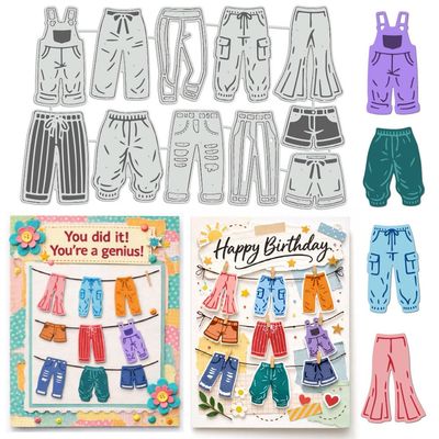 UNICRAFTALE 11-Piece Jeans Motif Die Set