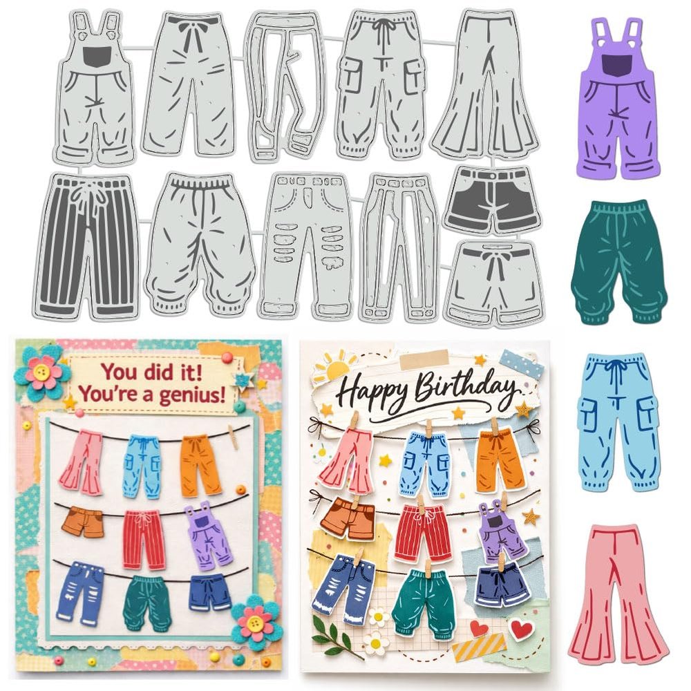 UNICRAFTALE 11-Piece Jeans Motif Die Set