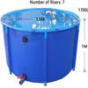 Generic Rugged Portable Round PVC Fish Pond with Steel Frame, 2 x 0.6 m, Above-Ground Pool for Koi, Water Storage, Foldable Pond Liner, Garden Decor view 2