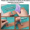 Qomcsrl Professional Leatherworking Tool Set, 2-Piece Stamps for Embossing and Carving Projects view 3