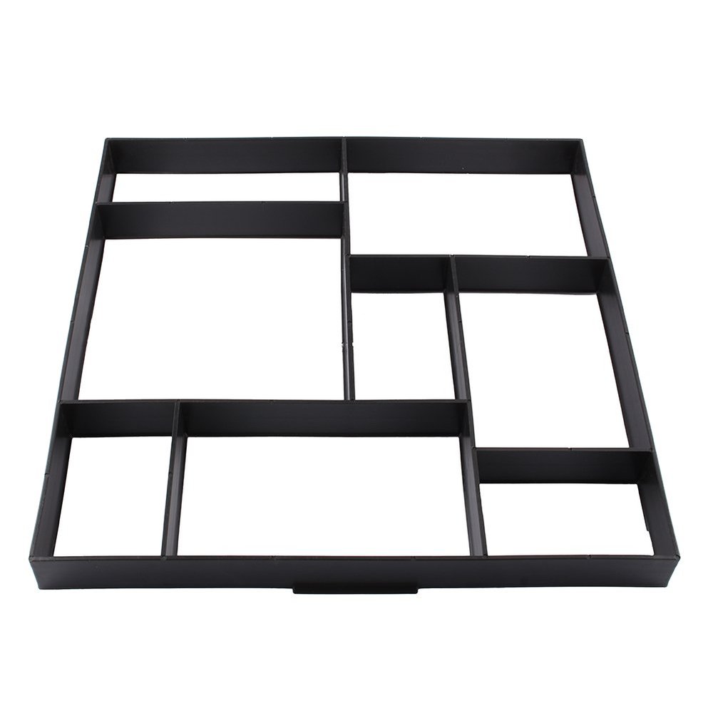 DIY 8-Grid Plastic Paver Mold for Concrete Stepping Stones and Walkway Decoration