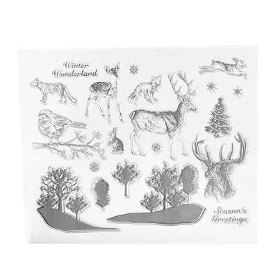 HEEPDD Silicone Stamps, Forest Animals for DIY Crafting