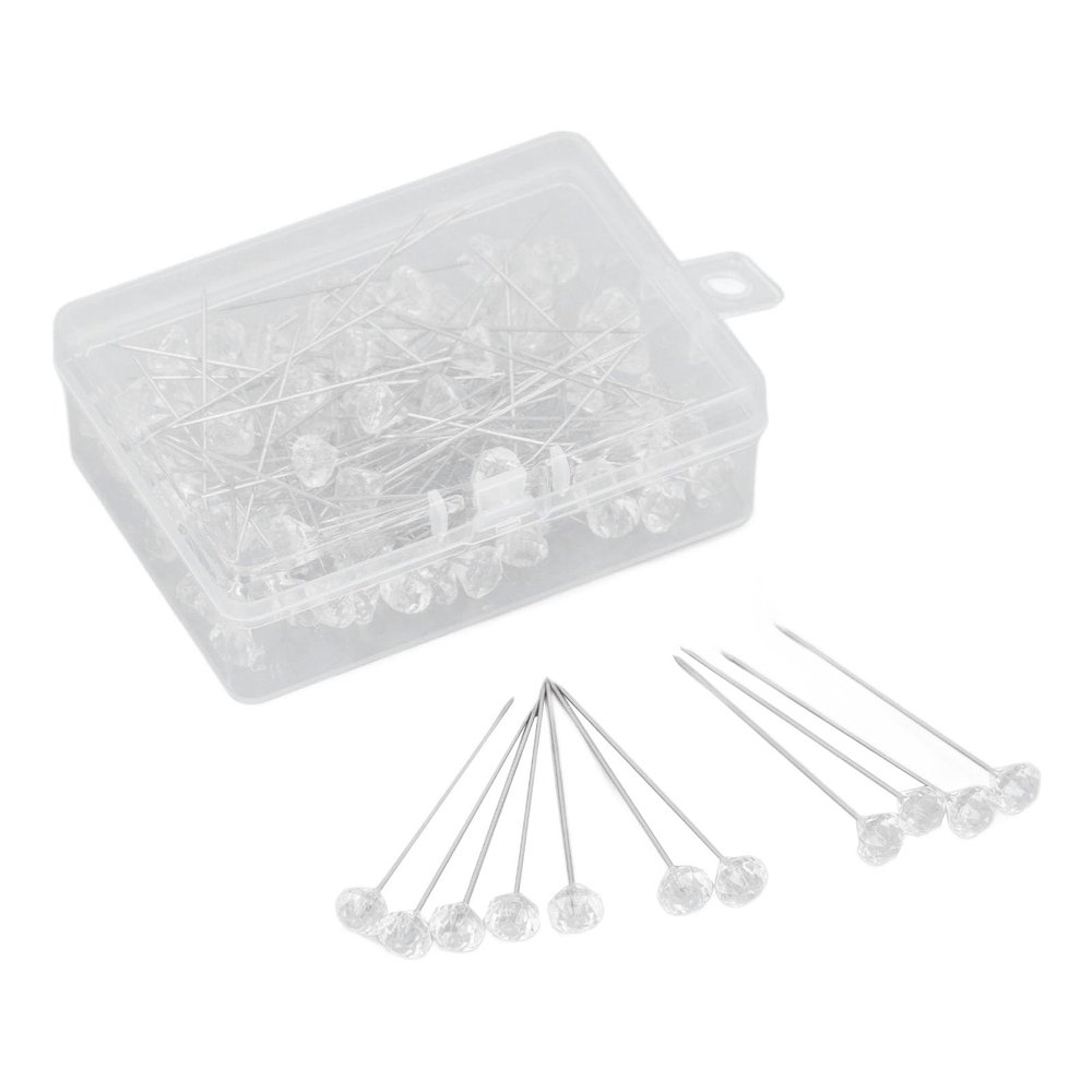 RASTKY 2-Inch Pins, 50 Pack, Stone Pins for Corsages and Boutonnieres