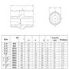 BYLSAGWHT 200 Bar 1/8" 1/4" 3/8" 1/2" 3/4" 1" 1-1/4" 1-1/2" 2" NPT Male 304 Stainless Steel Hex Nipple Forged Pipe Fitting for Water, Gas, Oil (2") Brass Hose view 2