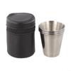 Stainless Steel Shot Glasses, 4-Piece Set with PU Leather Case, 30 ml, 70 ml view 1