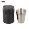 Stainless Steel Shot Glasses, 4-Piece Set with PU Leather Case, 30 ml, 70 ml view 4