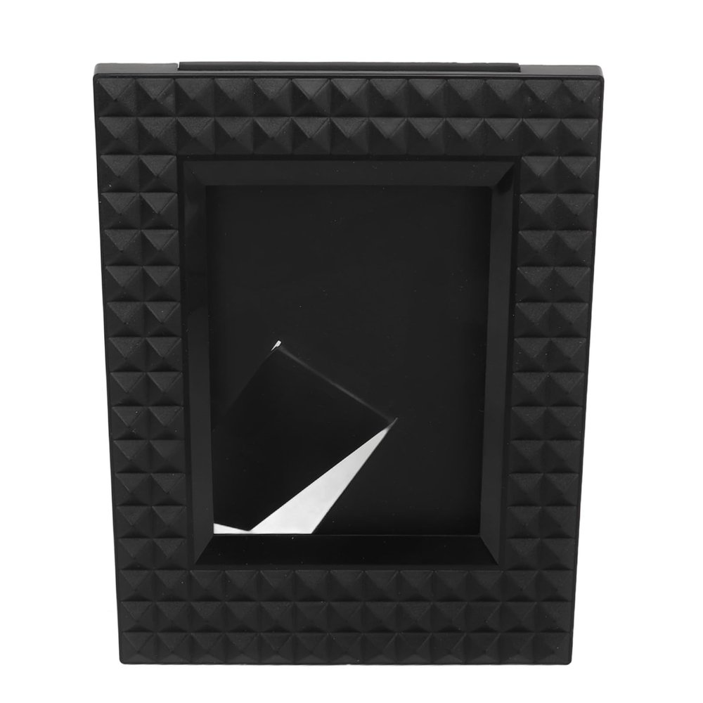 FILFEEL Stylish 3-Inch Photo Frame, Decorative Card Holder for 12, 11, 9, 8, 7 Photos White (BLACK)