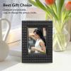 FILFEEL Stylish 3-Inch Photo Frame, Decorative Card Holder for 12, 11, 9, 8, 7 Photos White (BLACK) view 3