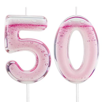 Cocktail Theme Birthday Candle Number 50