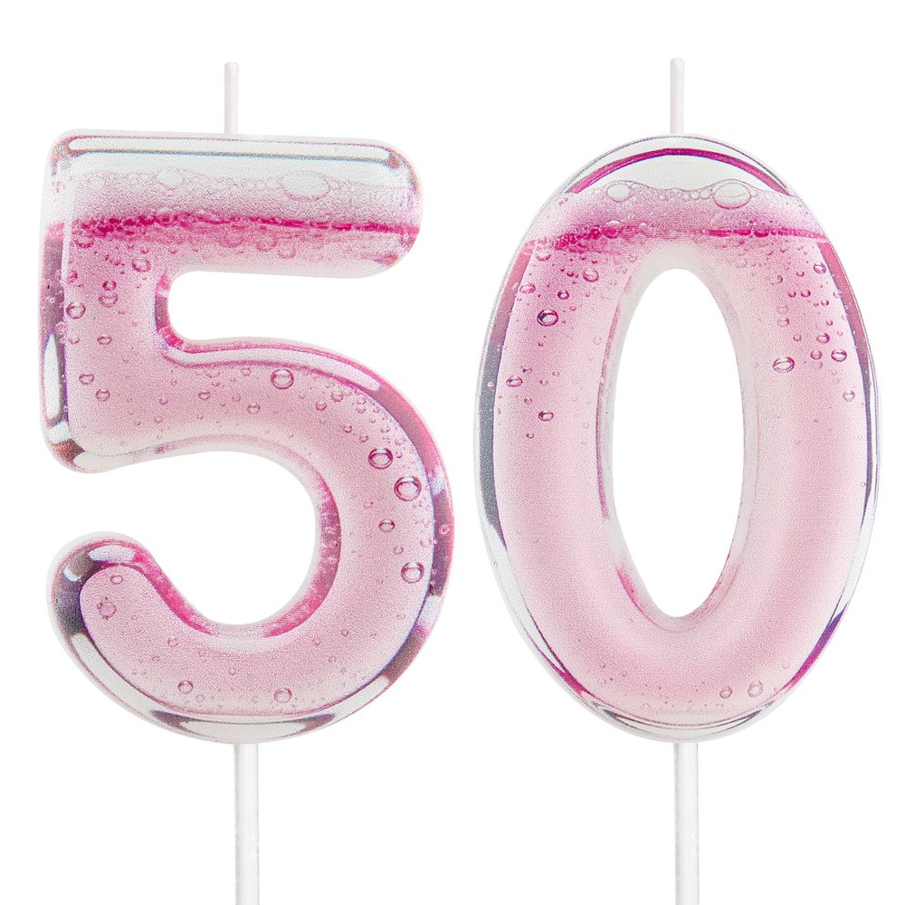 Cocktail Theme Birthday Candle Number 50