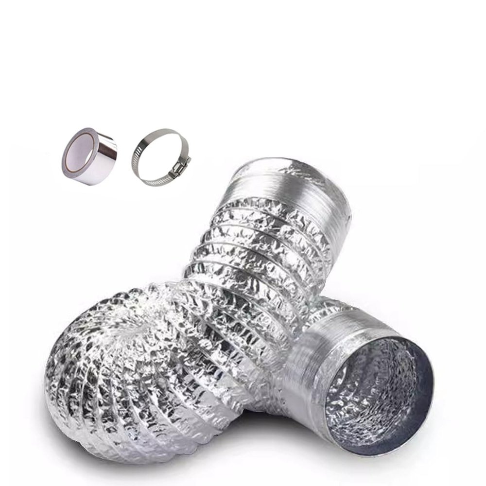 Insulated Aluminum Foil Flexible Duct for Air Connections, 3.0 m x 200 mm