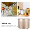 MALUGOGO Empty Aluminum Cans, 100 ml, Lightweight, Christmas Treat Box, Metal Container for Candle Making and Organizing Small Items, Golden Party Treat Holder, 5 Pack view 3