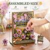 ROBOTIME 3D Wooden Water Lily Puzzle with LED view 3