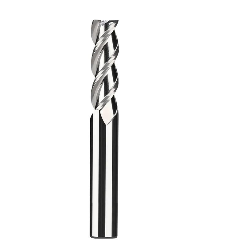 Single-Flute Spiral Cutter, 3F Aluminum End Mill, 4 mm/20 mm, HRC55 Carbide, Tungsten Steel Shank, CNC Tool (10×65×10×200)