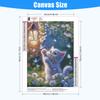 TOSTOG White Kitten Diamond Painting for Adults, Blue Butterfly Full Drill Kit 30x40cm view 3