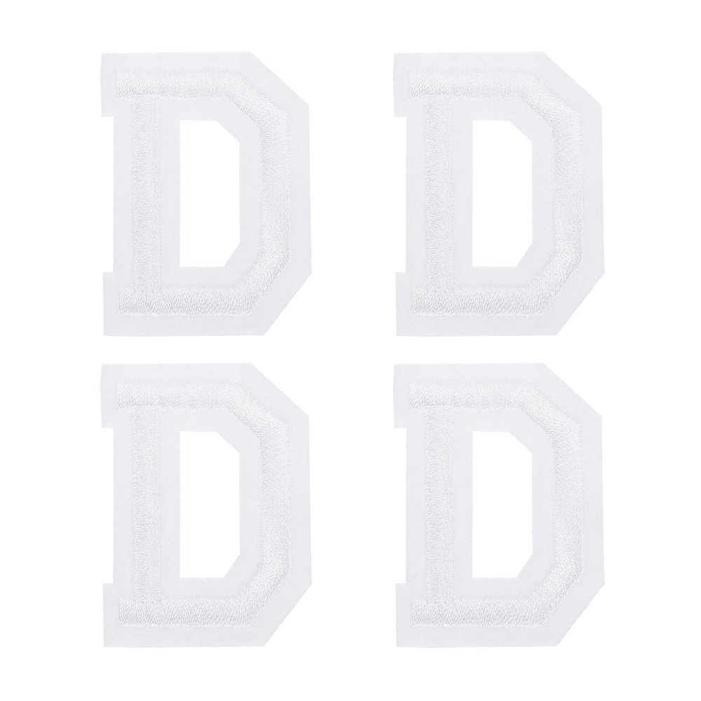 QUARKZMAN 4 Pack Letter D Iron-On Patches