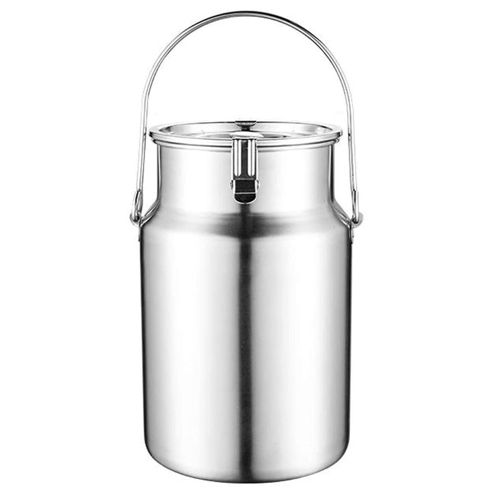 Stainless Steel Jug with Sealed Lid for Storing and Transporting Liquids