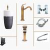 XUJUAN-0227 Freestanding Pedestal Bathroom Sink with Faucet and Drain Set view 2