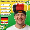 PLULON German Hairband Costume Wig for World Cup 2026 Fans view 3