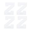 QUARKZMAN 4 Pack Letter Z Iron-On Patch White view 1