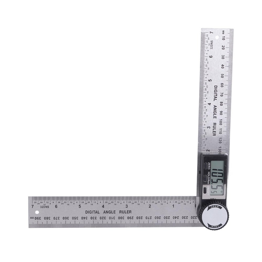 Digital Angle Finder, 10–390 mm, Stainless Steel