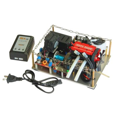 Stylomira SEMTO ST-NF2 L2 Mini Gasoline Engine Generator Model Set, 12V DC Portable Power Station with Electric Start, Voltage Regulator, and Fan