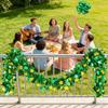 Generic St. Patrick's Day Garland - 2 Meter Green Tinsel, Lucky Clover Decoration for Irish Theme Events and Weddings | High-Quality PVC Holiday Decor for Hallways and Living Rooms view 4