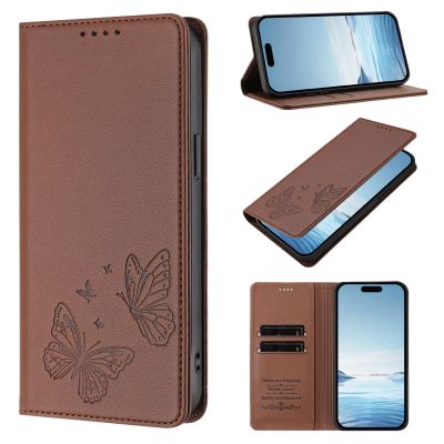 Samsung Galaxy A23 4G/5G RFID-Blocking PU Leather Flip Wallet Case with Kickstand, Brown