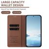 Samsung Galaxy A23 4G/5G RFID-Blocking PU Leather Flip Wallet Case with Kickstand, Brown view 2