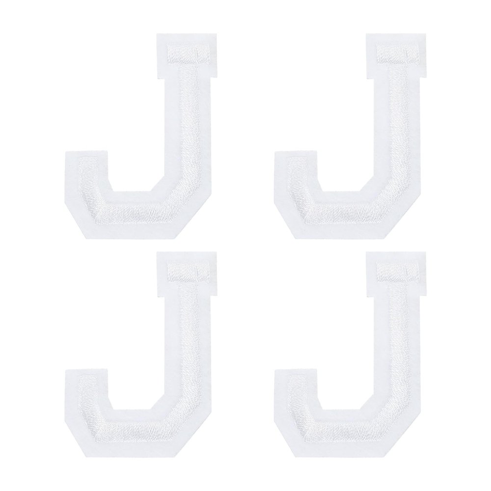 QUARKZMAN 4 Pack Letter J Iron-On Patches
