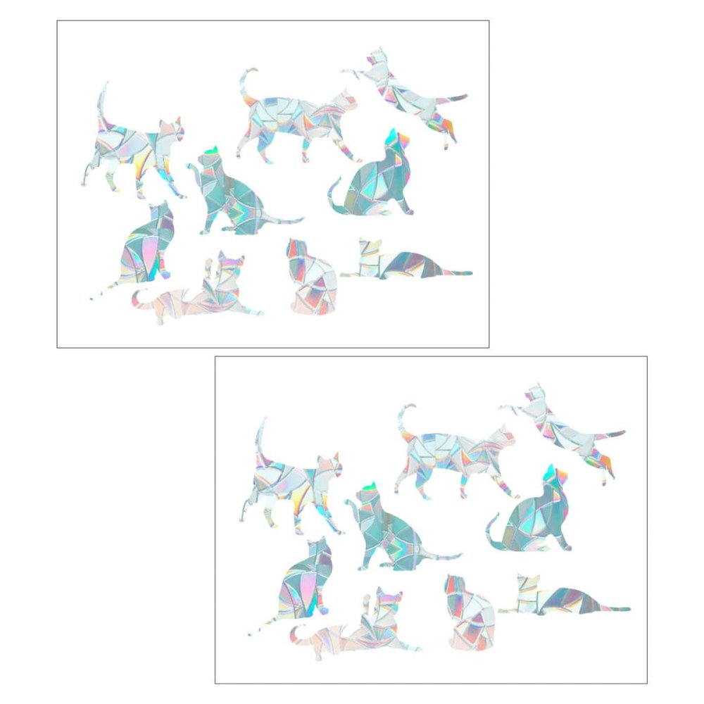 Angoily 2-Pack Cat-Shaped Static Window Stickers