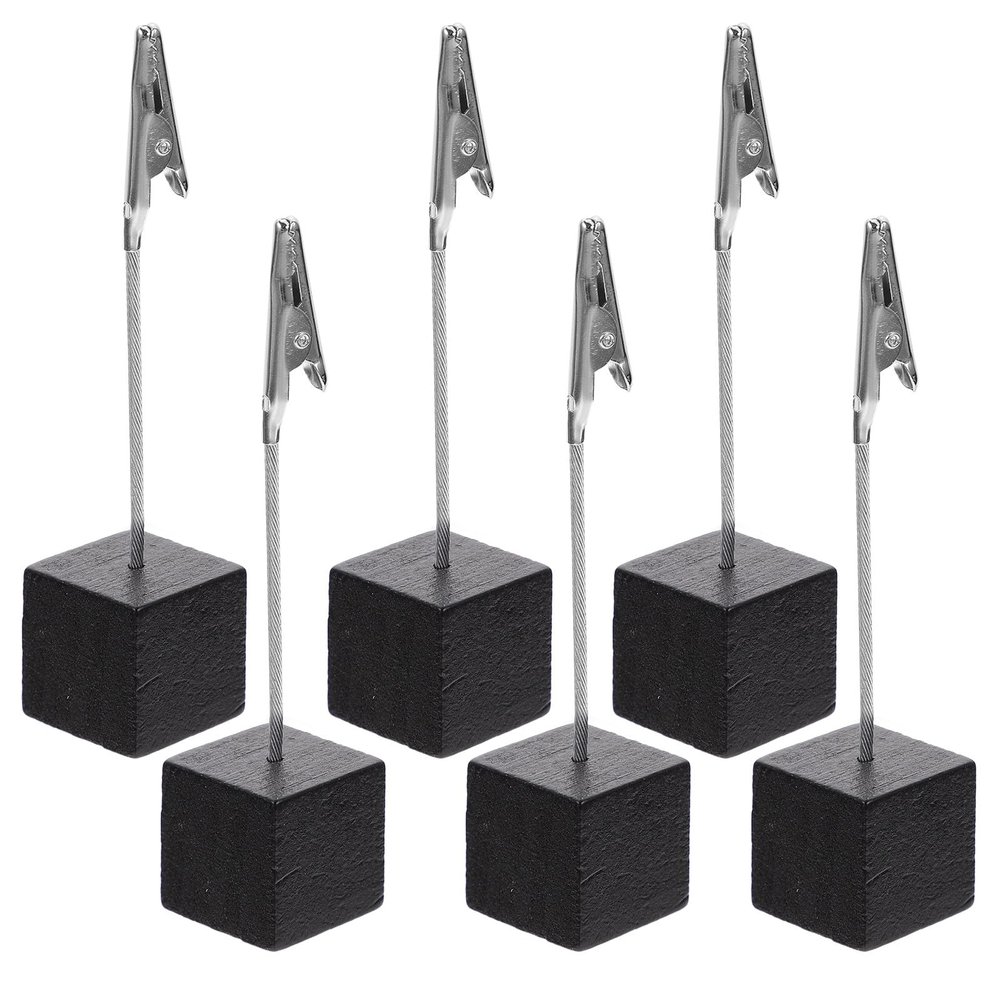 VALICLUD 6-Piece Iron Crocodile Clip Desktop Note Holders, Assorted Colors